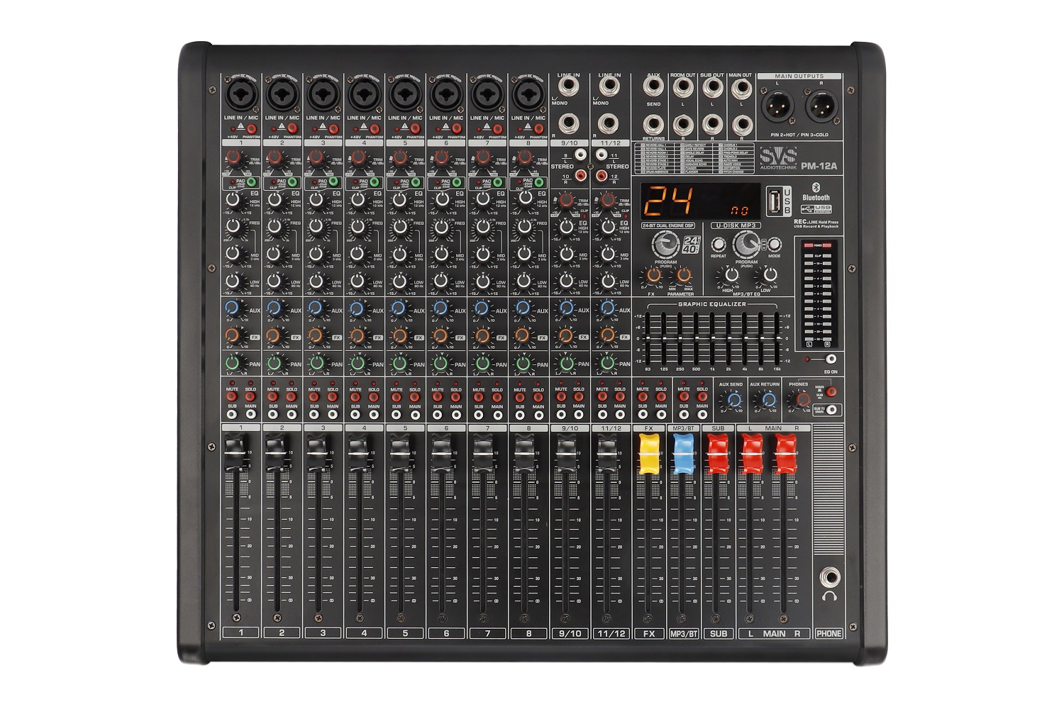 SVS Audiotechnik mixers PM-12A Активный аналоговый микшерный пульт, 12-канальный в Зеленограде